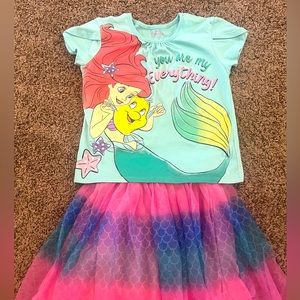 Disney princess ariel skirt set
